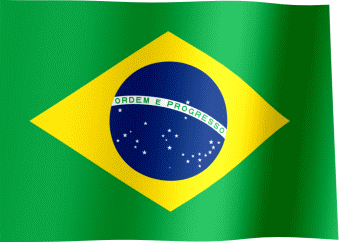 The waving flag of Brazil (Animated GIF)