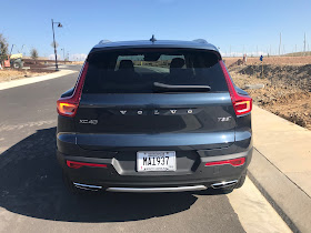 Rear view of the 2020 Volvo XC40 T5 AWD Inscription