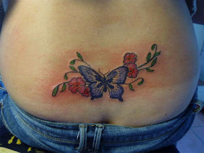 Free Lower Back Tattoos Butterfly