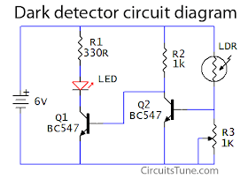 dark detector circuit diagram 