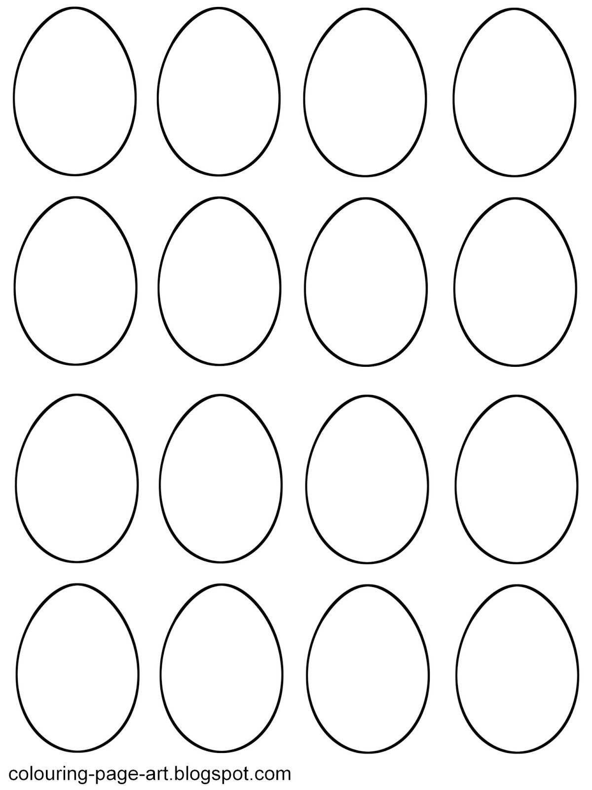 Blank Easter Egg Templates