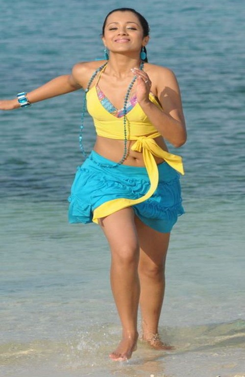 Indian Model Trisha Krishnan Mini Skirt