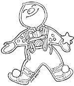 Free Coloring Sheet For Gingerbread Baby House 5