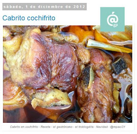 Recetas TOP10 de El Gastrónomo en noviembre 2015 - Receta de cabrito cochifrito - Álvaro García - ÁlvaroGP - el gastrónomo - el troblogdita