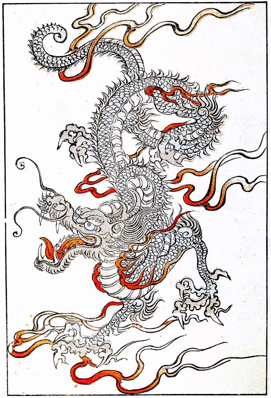 old dragon textile from Japan