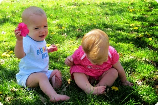 Twins One Year Portraits