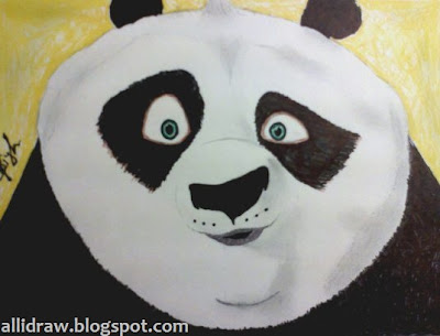 Kung Fu Panda Drawing by Maninder Pal Singh