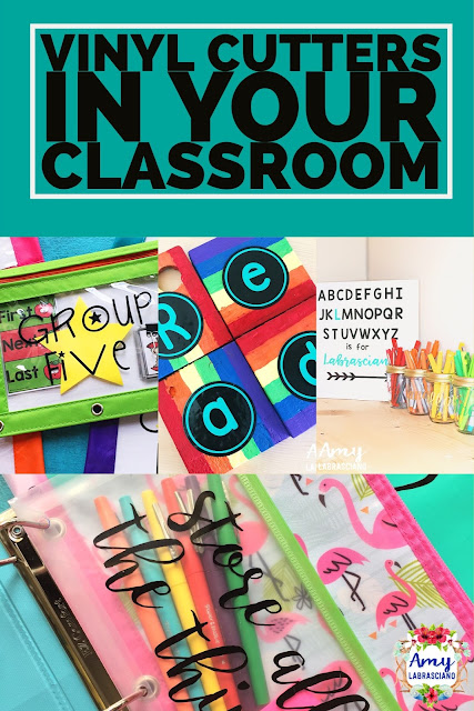 Click here to learn about using vinyl cutters such as Cricut and Silhouette in your classroom.  The information can be used in preschool, grade school, middle school and highschool.  You'll learn what vinyl and tools will be helpful for your machine.