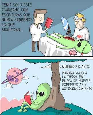 Meme de humor sobre alienígenas