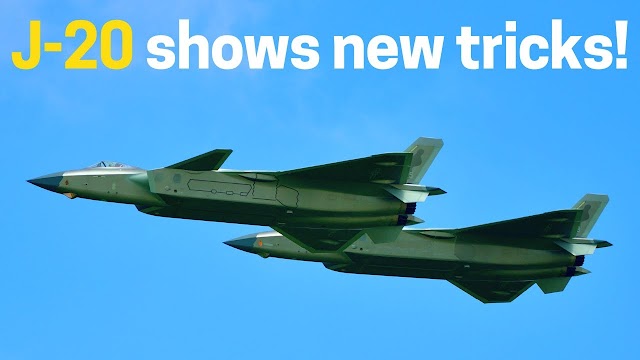 J-20 new tricks unveiled in latest flight demo! Chinese Air Force Airshow videos Chinese Forces