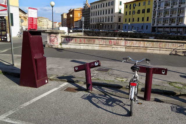 Bike sharing station, Piazza Cavour, Livorno