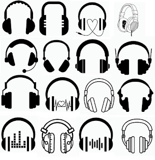 Headphone svg,cut files,silhouette clipart,vinyl files,vector digital,svg file,svg cut file,clipart svg,graphics clipart