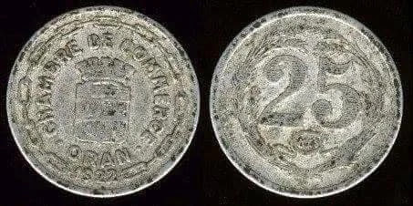عملات نقدية وورقية خمس وعشرون سنتيم نقدية قديمة