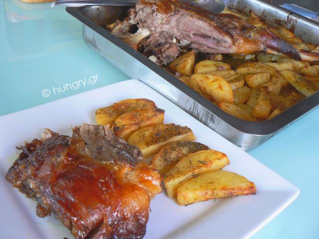 Lamb Shanks in the Oven with Potatoes