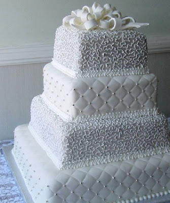 white wedding cake