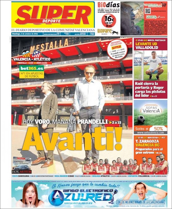 Valencia, Superdeporte: "Avanti!" Valencia, Superdeporte: "Avanti!"