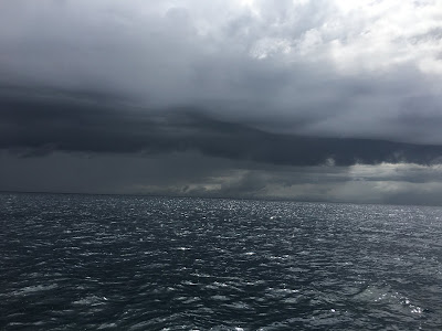 Squall forming in Caribbean Sea