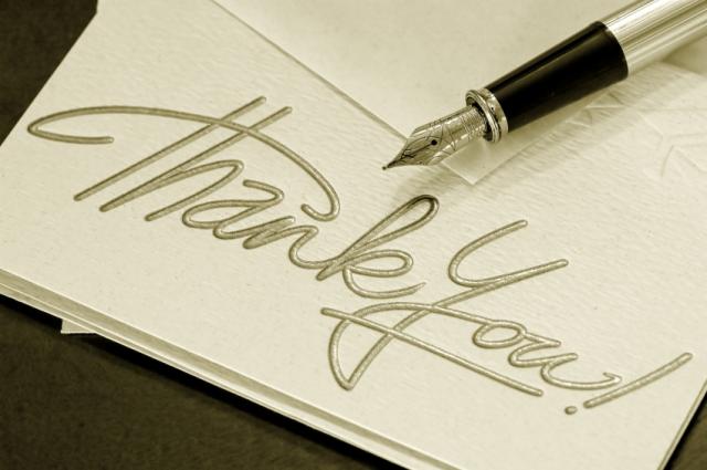 personal thank you letter sample. personal thank you letter