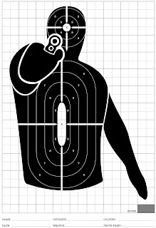 Мишень вооруженный силуэт. Armed silhouette target.