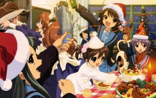 anime xmas party desktop wallpaper