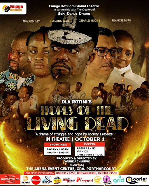 Hopes of the living dead in theatre October 1 2021 at THE ARENA EVENT CENTER