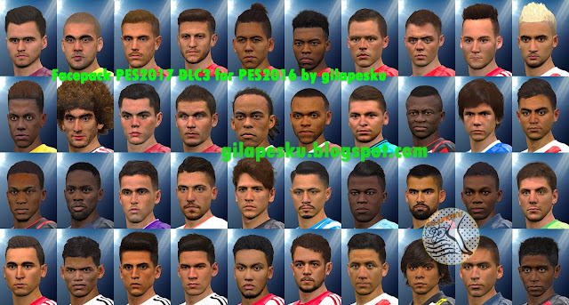 PES2016. Facepack PES2017 DLC3 For PES2016 by gilapesku 