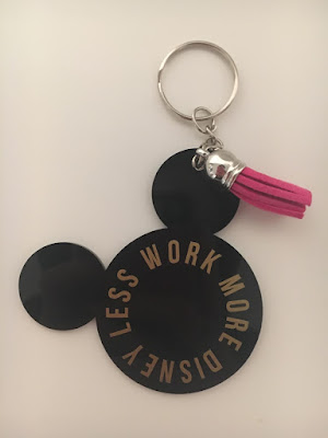 Less Work More Disney Keychain 