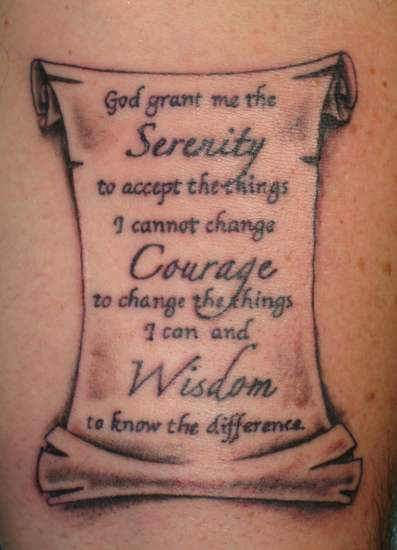 Serenity Prayer Tattoo
