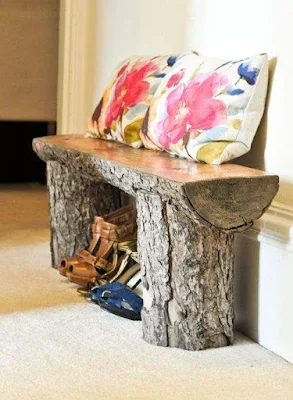 Qualquer espaço de sua casa pode receber um artesanato com o tronco de árvores.