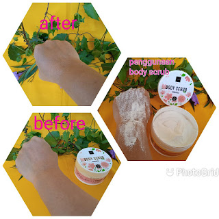 Hasil Penggunaan Whitening Body Scrub