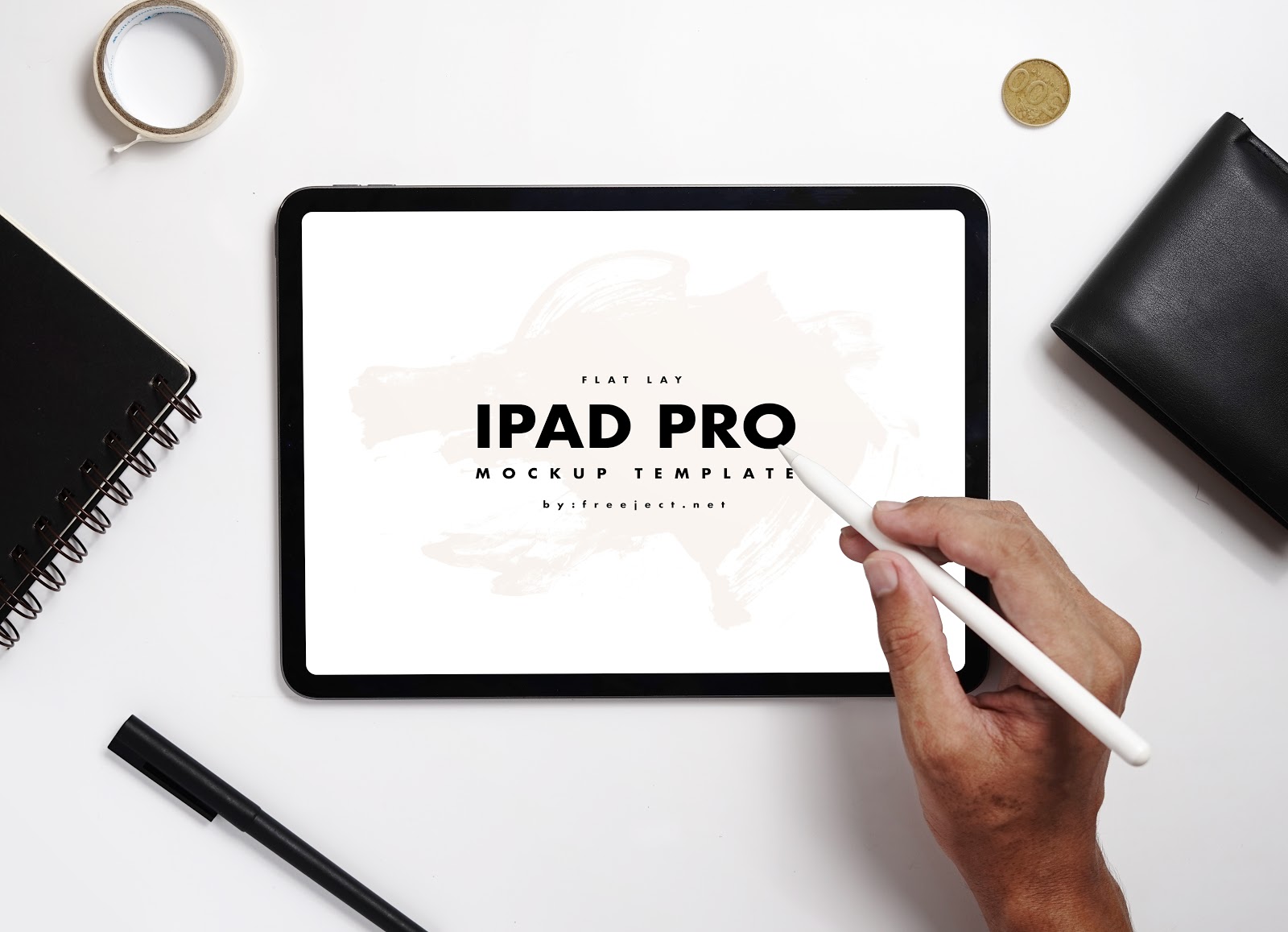Download Free Download DEMO iPad Pro Flat Lay Composition Mockup ...