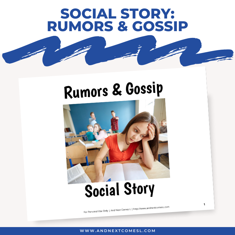 Rumors and gossip social story