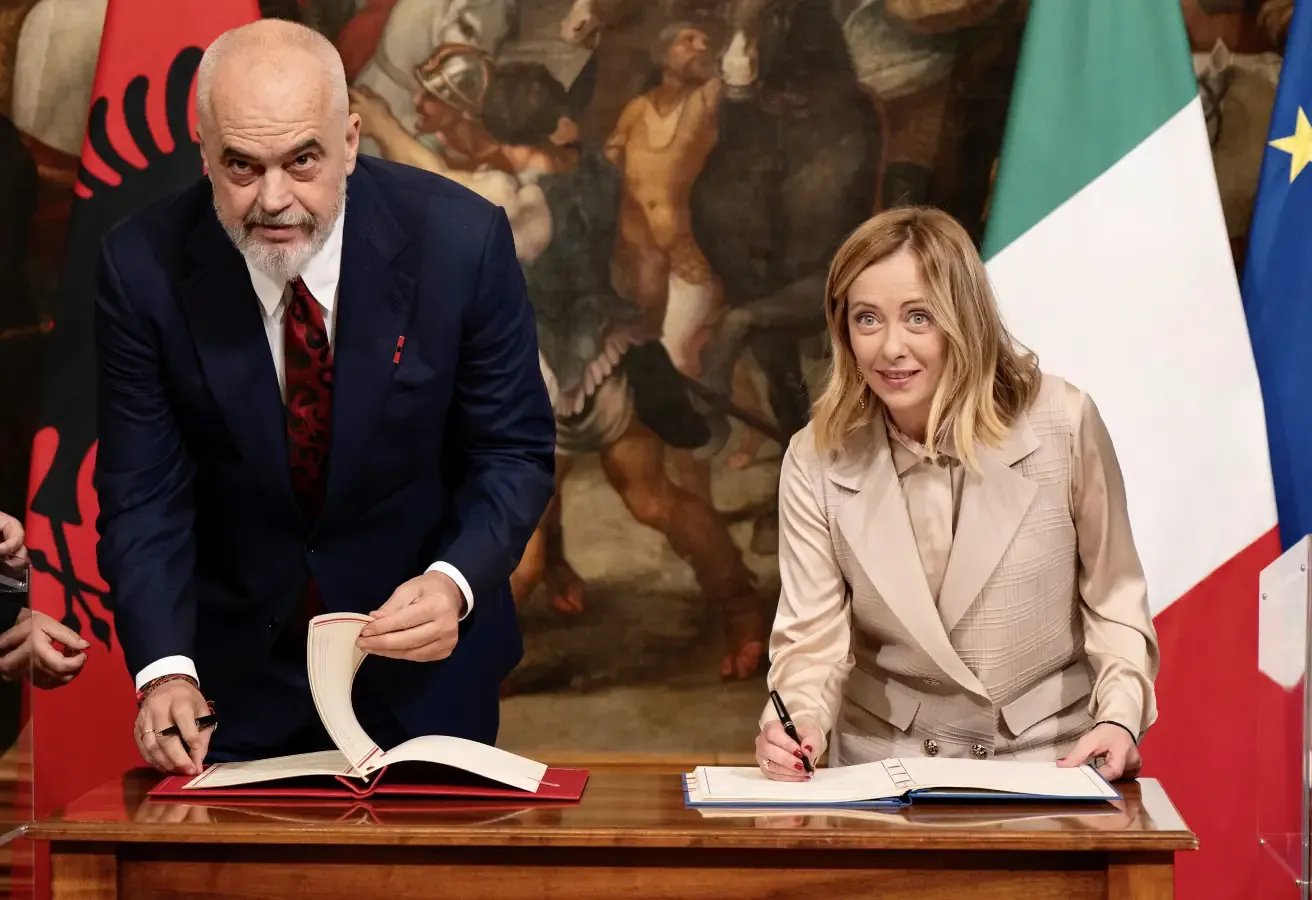 Edi Rama e Giorgia Meloni