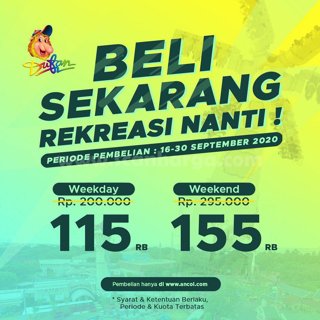 Promo DUFAN: Beli Sekarang Rekreasi Nanti – Harga Spesial Tiket Masuk mulai Rp 115.000