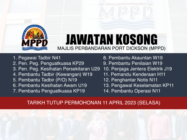 Jawatan Kosong MPPD April 2023