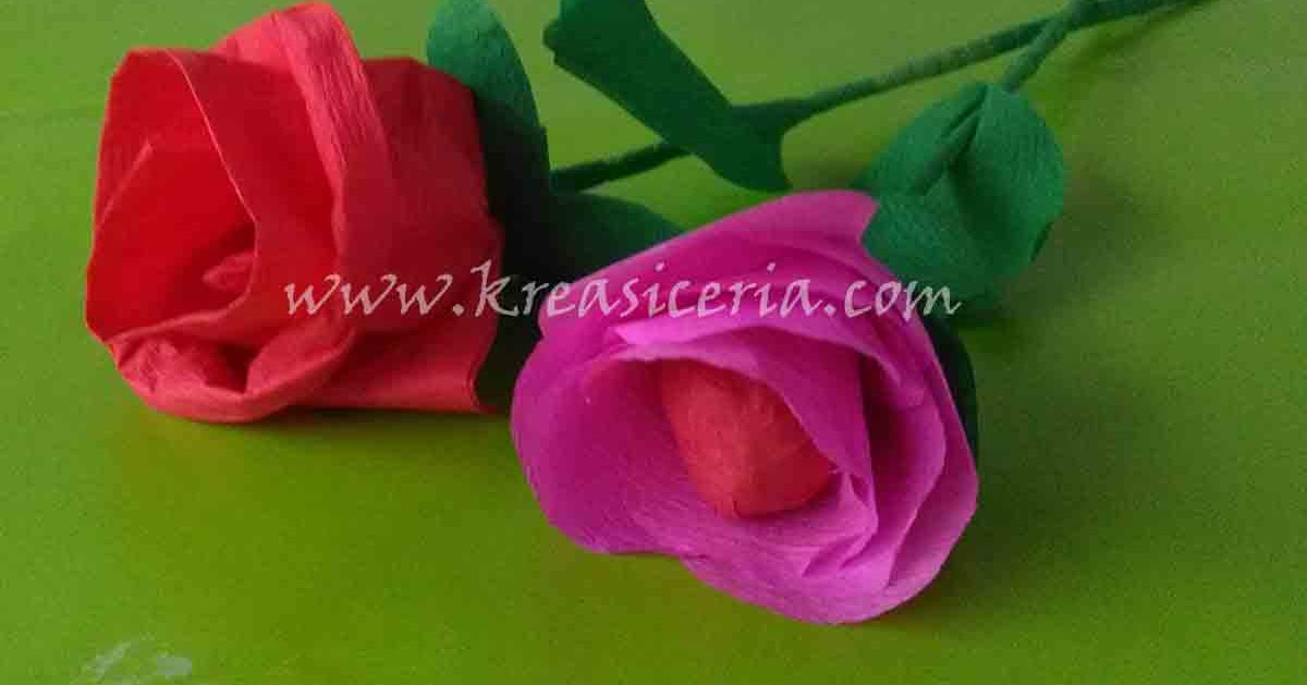 Membuat Prakarya Bunga dari  Kertas  Krep untuk Anak SD 