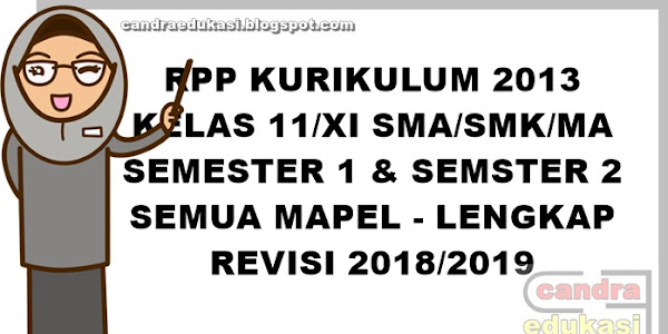 RPP K13 Kelas XI SMA Revisi 2018 Lengkap Semua Mapel