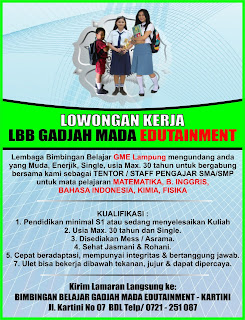 Bursa Lowongan Kerja Tenaga Pengajar Lampung