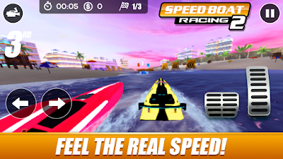 لعبة speed boat racing مهكرة للأندرويد، لعبة speed boat racing كاملة للأندرويد