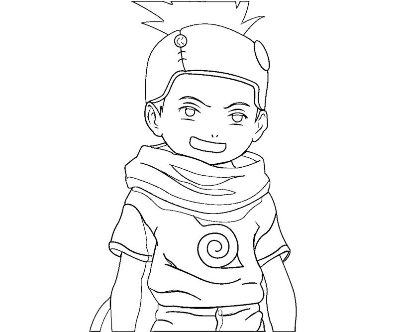 Printable Konohamaru Sarutobi 8 Coloring Page