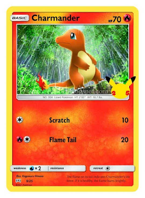 McDonalds Pokemon Happy Meal Toys 2021 25 Years Charmander Card  Non Holo 9 of 25