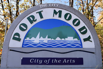 Port Moody city sign BC.