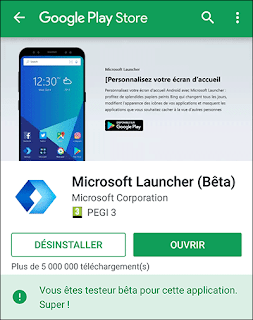 تطبيق "Microsoft Launcher" على المتجر