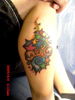 Calf Tattoo Ideas With Star Tattoo Design With Image Calf Star Tattoo