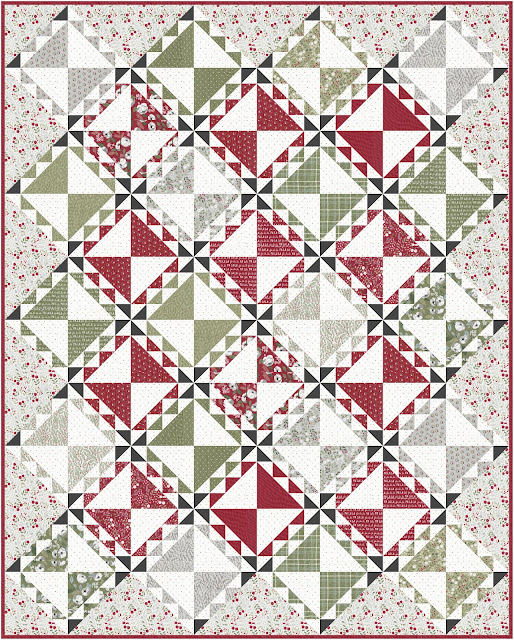 Spun Sugar quilt pattern in Christmas Eve fabric by Lella Boutique