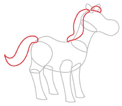 Cartoon Pictures: How to Draw a Horse in 5 Steps