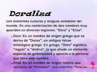 significado del nombre Doraliza