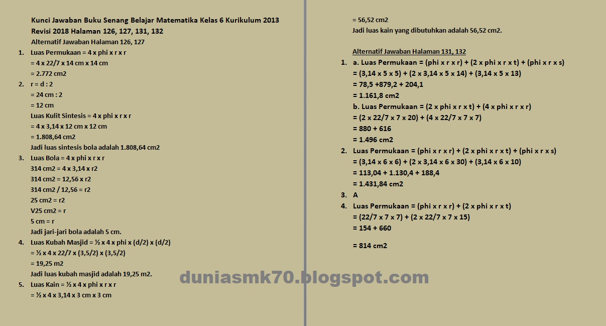 Kunci Jawaban Buku Senang Belajar Matematika Kelas 6 ...