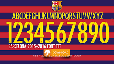 Barcelona 2015-2016 Font TTF