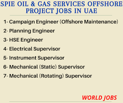 SPIE Oil & Gas Services Offshore Project Jobs in UAE